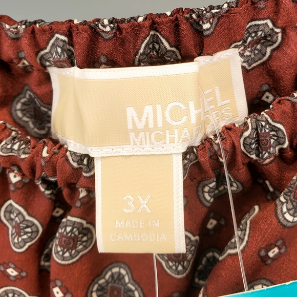 Michael Michael Kors Flutter Off Shoulder Peasant Blouse Size 3X - Picture 6 of 8